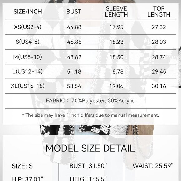 Brand New Casual Cardigan Sweater for Women Fall 2025 Small Black Cozy Open Fron - Picture 6 of 8